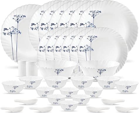 La Opala, Novo Collection, Opal Glass Dinner Set 20 pcs, Dainty Swirls ...