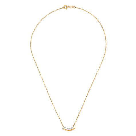 14KT Yellow Gold Necklace with Diamonds