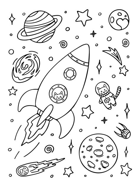Space Coloring Page - MIT Printable