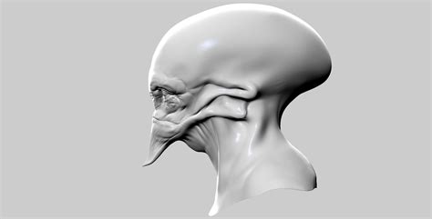 Alien Head 3D Model 的图像结果