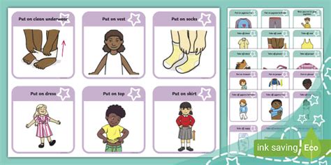 Getting Dressed - Visual Routine Cards for Toddlers - Twinkl
