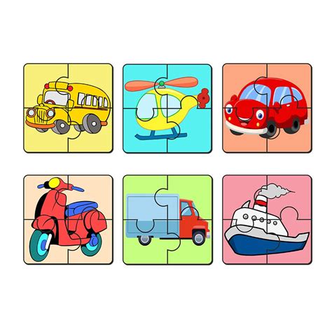 Artvibes Vehicle Wooden Jigsaw Puzzle Games for Children & Kids ...