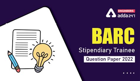 BARC Stipendiary Trainee Question Paper 2022, Download BARC Question ...
