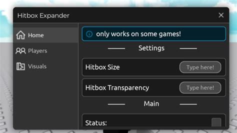 Hitbox Expander GUI Script 的图像结果