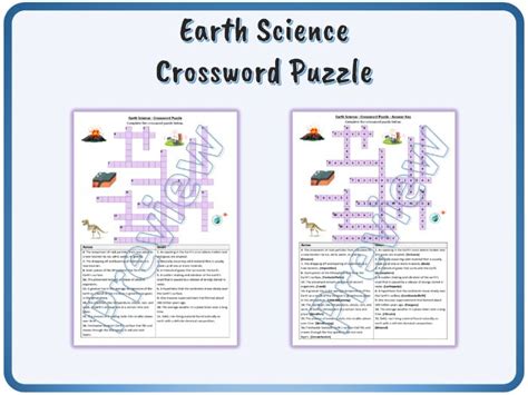 Earth Science - Crossword Puzzle Worksheet Activity (Printable ...