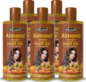 Phillauri Nourishing Almond Hair Oil with Vitamin E for All Hair Types ...