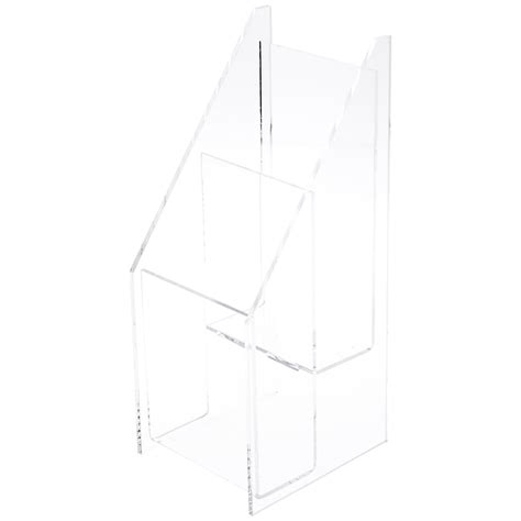 Buy Plymor Clear Acrylic Vertical 2-Level Tri-Fold Paper/Brochure ...