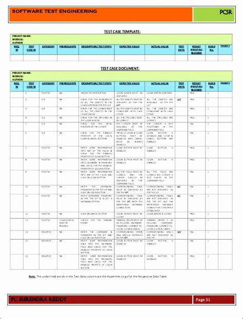 Image result for System Testing Excel Template