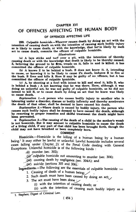 CHAPTER XVI: Culpable Homicide Under IPC - Section 299 Analysis - Studocu