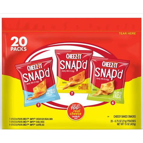 Snapklik.com : Cheez-It Snapd Cheese Cracker Chips, Thin Crisps, Lunch ...