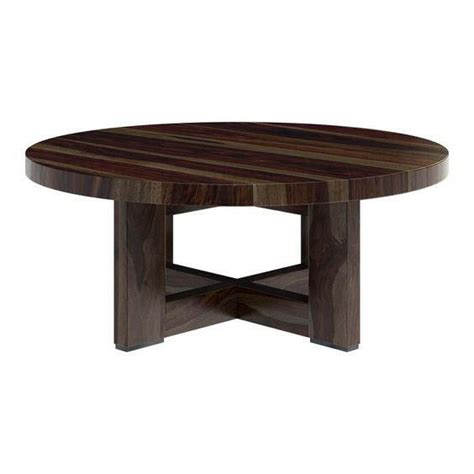 Amargosa Round Coffee Table - Designer Round Wooden Coffee Table