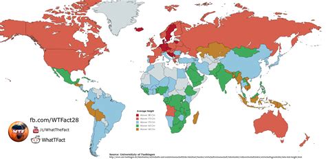 Average Human Height across the world [OC] [8800x4300] | Map, Human ...
