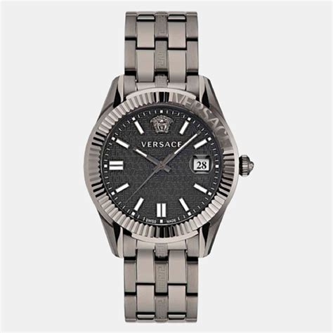 Versace Men Quartz Grey Dial Analog Stainless Steel Watch VE3K00622 ...