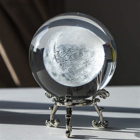 Buy 70mm (2.75 Inch) 3D Laser Moon Crystal Glass Ball Paperweight with ...