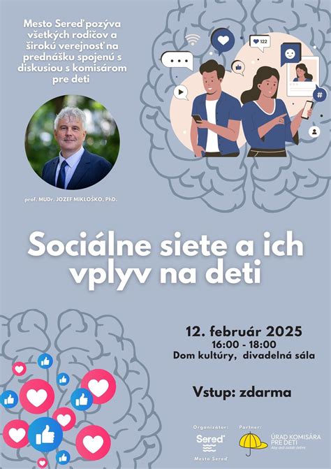 Sociálne siete a ich vplyv na deti, Školská 118/1, 92601 Sered ...