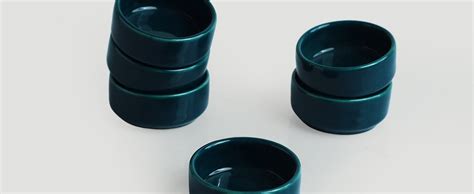 ExclusiveLane 'Teal Forest' Ceramic Bowl Chutney Bowls for Serving Dip ...
