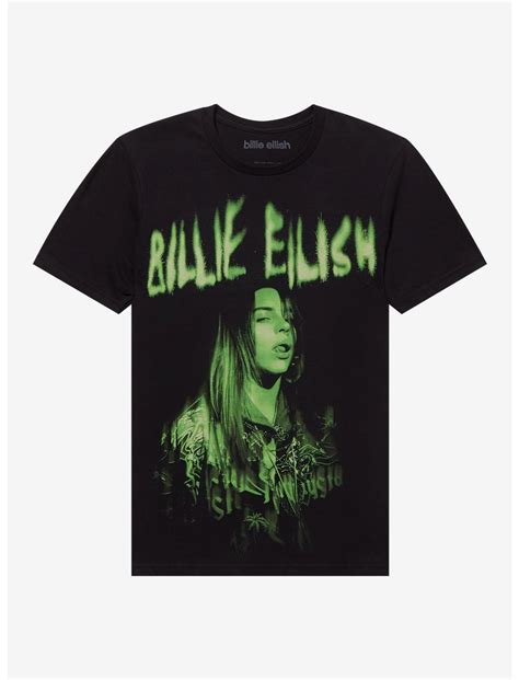 Billie Eilish Green Jumbo Portrait Boyfriend Fit Girls T-Shirt | Hot Topic