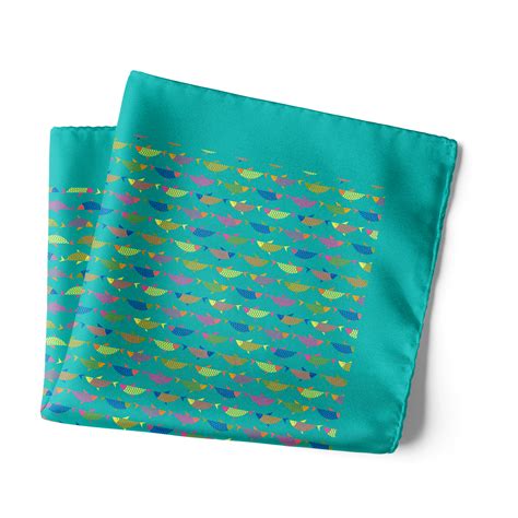 Buy Multi-coloured Fishes Silk Pocket Square from the Wildlife range ...