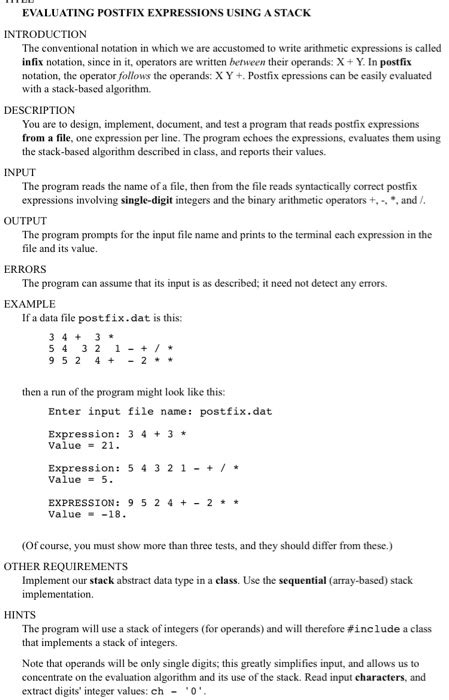 Image result for Postfix Expression to Expression Tree Using Struct Stack