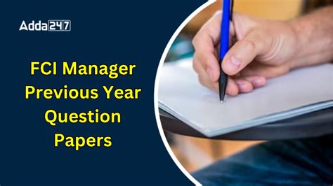 FCI Manager Previous Year Question Papers with Solutions- Download PDF