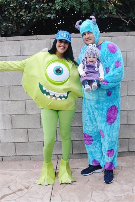 Coolest homemade mike wazowski sully and boo family costumes – Artofit