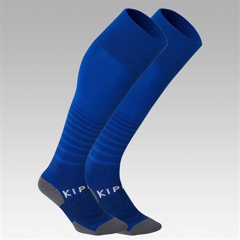 F500 Soccer Socks Blue with Stripes - Kids' - Indigo blue - Kipsta ...