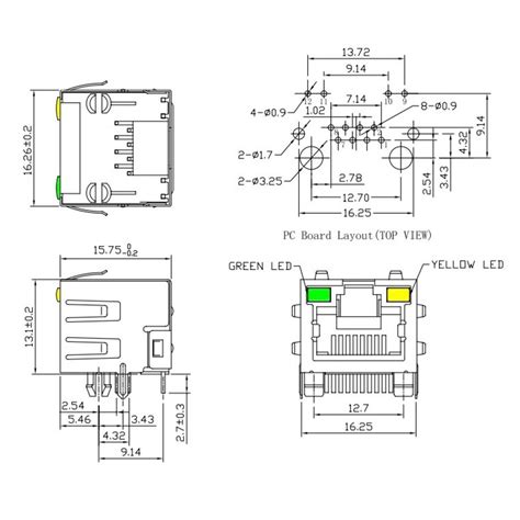 Buy RJ45 8P8C Modular Socket Right Angle With LEDs - Single Port ...