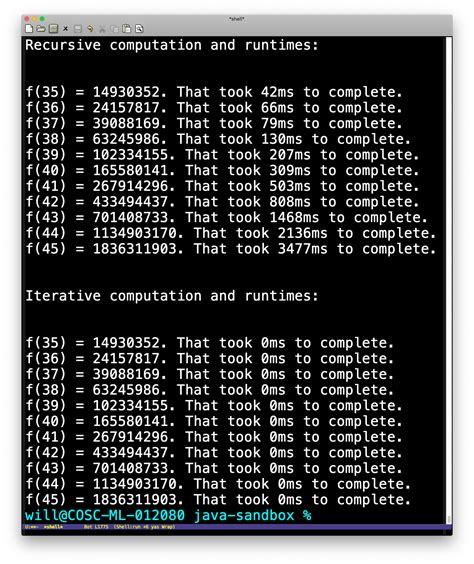 Recursive Method Java 的图像结果