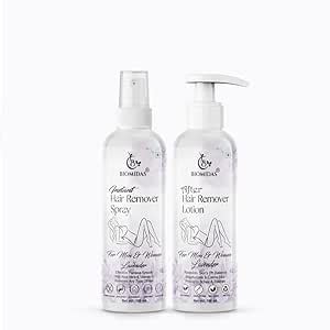 Buy Biomidas (Lavender Fragrance) Painless Body Hair Removal Spray ...