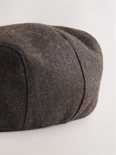 Buy Brown Herringbone Flat Cap from Next India