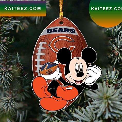NFL Chicago Bears Xmas Mickey Ornament - Kaiteez