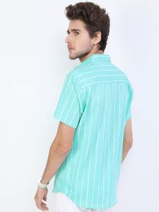HIGHLANDER Men Striped Casual Green Shirt - Buy HIGHLANDER Men Striped ...