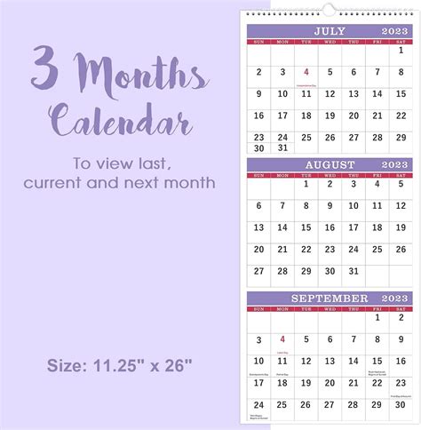 Buy 2023 Wall Calendar - 3-Month Wall Calendar Display (Folded in a ...