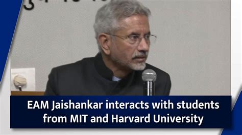 EAM Jiashankar interacts with students from MIT and Harvard University