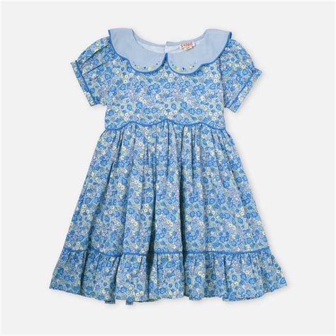 Blue Floral Print Summer Dress| Soleilclo – Soleil Clothing