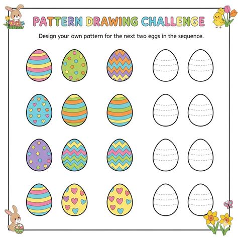 Pattern Drawing Challenge Worksheet - Download & Print Now!