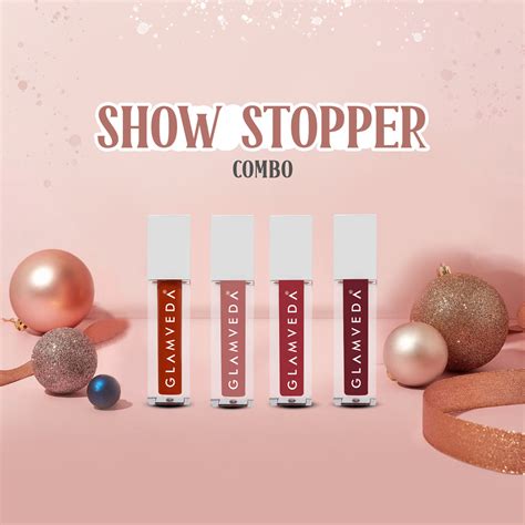 Glamveda X Rashami Desai Mini Liquid Lipstick Show Stopper Combo 4.8ml ...