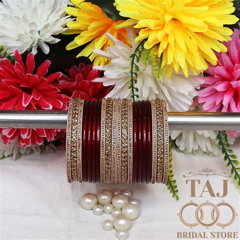 Traditional Marwadi Lac Short Chura Set With Beautiful Kundan Design ...