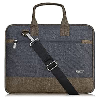 MAHAVIR FAB LOREM Grey & Khaki Color Faux Leather 10L Laptop Messenger ...