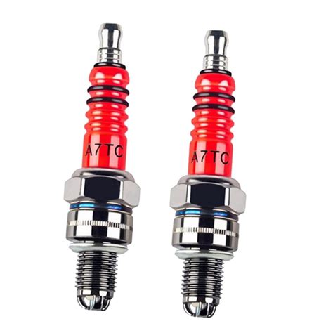 Pack of 2 Spark Plug A7TC A7TJC 3 Electrode for GY6 50cc-125cc Moped ...