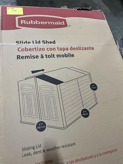 Lot - Rubbermaid Brand Slide Lid Shed (1 pc)