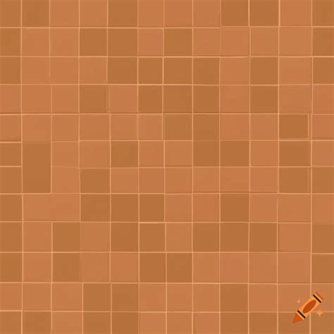 Cartoon-style square floor tiles in warm brown color