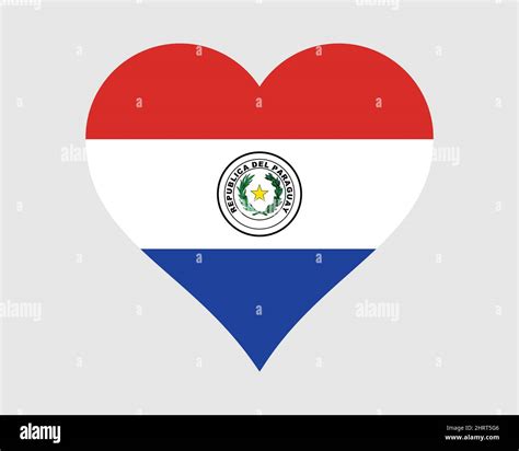 Paraguay Heart Flag. Paraguayan Love Shape Country Nation National Flag ...