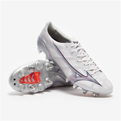 Mizuno Alpha Made In Japan SG Mix - Blanco/Rojo Arranque/801 C - Botas para hombre | Pro:Direct ...