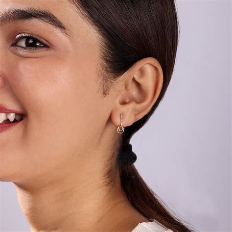 14KT Jingle Jangle Diamond Hoop Earrings