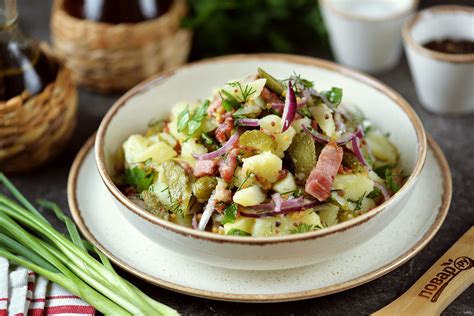 Немецкий картофельный салат с беконом - пошаговый рецепт с фото на Повар.ру