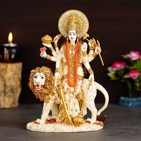 Buy Goddess Maa Durga with Lion Durga Maa Idol Statue Sherawali MATA ...