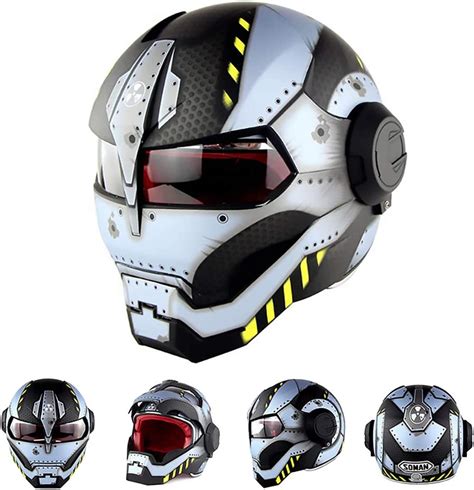 Buy Iron Man Motorcycle Full Face Helmet Motorbike Moped Crash Helmet ...