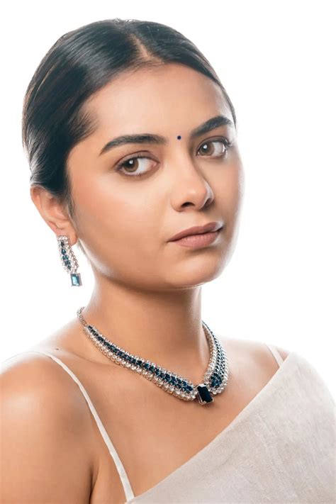 Blue Sapphire Geometric Statement Necklace