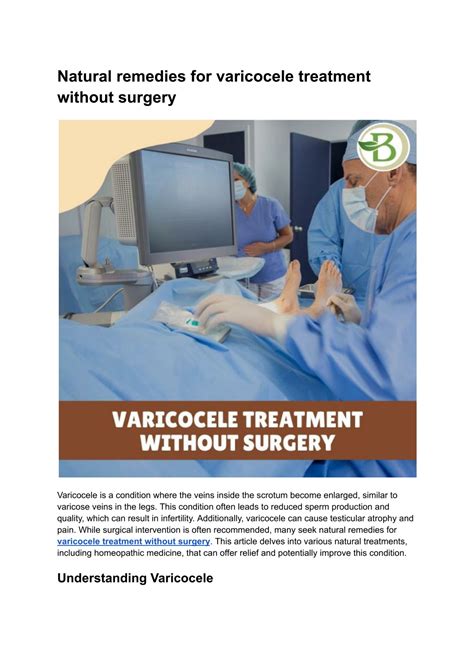 PPT - Natural remedies for varicocele treatment without surgery PowerPoint Presentation - ID ...